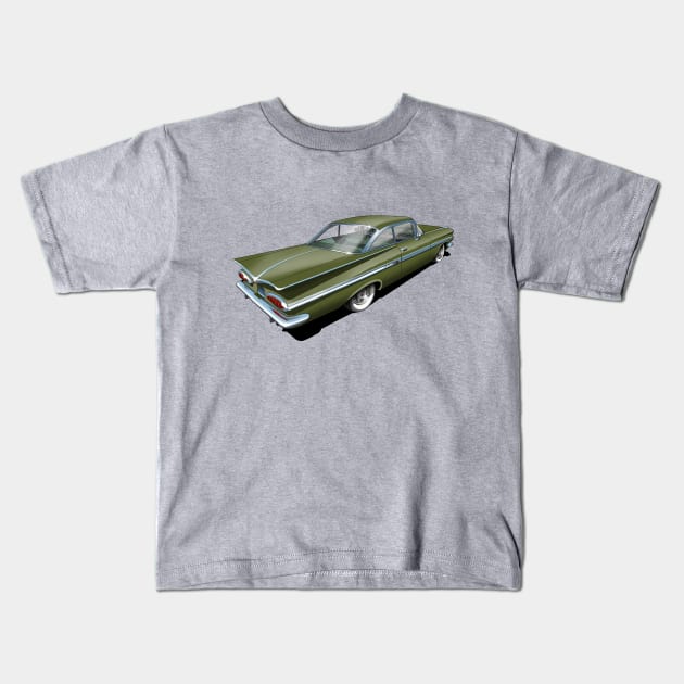 1959 Chevrolet Impalain Highland Green Kids T-Shirt by candcretro